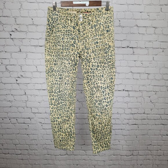 Anthropologie Pants - Pilcro Anthropologie The Wanderer Leopard Stretch Cargo Slim Pants 26 (26x29)